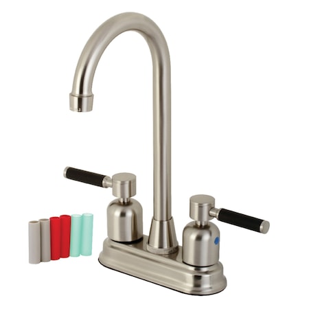 Kingston Brass KB8498DKL Kaiser Bar Faucet, Brushed Nickel KB8498DKL